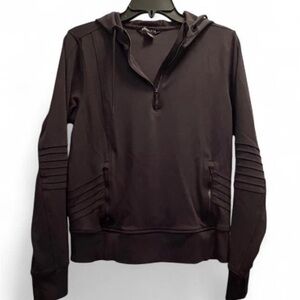 Athleta 3/4 Zip Pullover Black Hoodie Athletic Hiking Size Small